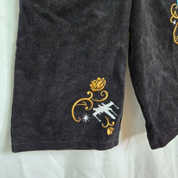 Star‎ Wars Rebel Icons Black Embroidered Toddler Girls Corduroy Overalls 4T New - Picture 4 of 9